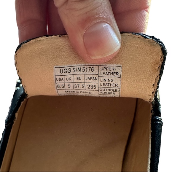 Ugg Low Heel Leather Slip On Mules Driving Loafers - Picture 6 of 9